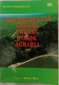 Komentar atas undang undang pokok agraria