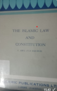 The Islamic Law And Constitution