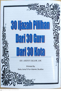 30 Ijazah Pilihan Dari 30 Guru Dari 30 Kota