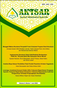 Aktsar: jurnal akuntansi syariah