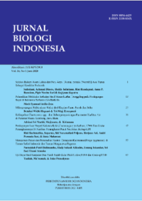 Jurnal Biologi Indonesia Vol. 16, No. 1, Juni 2020